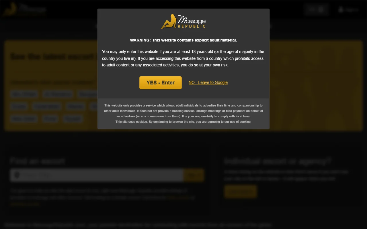 Screenshot of Massagerepublic